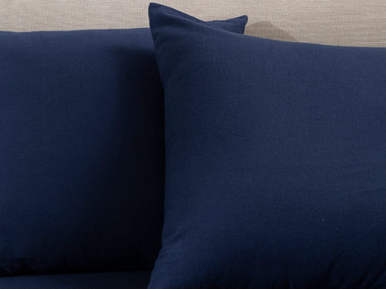 Fresh and Co 2-PACK Kussensloop Flanel - Navy