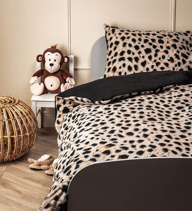 Fresh and Co Dekbedovertrek Teddy Kids - Cheetah