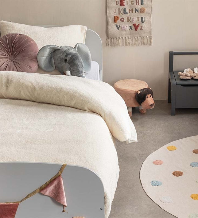 Fresh and Co Dekbedovertrek Teddy Kids - Off White