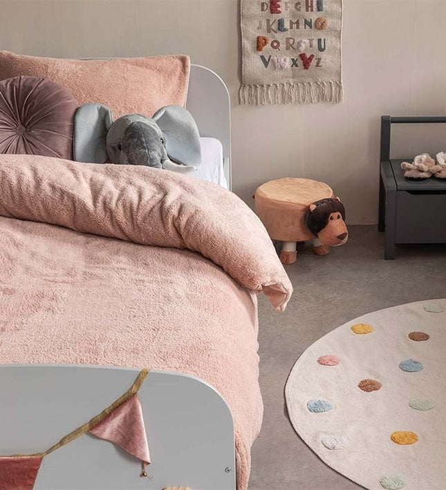 Fresh and Co Dekbedovertrek Teddy Kids - Roze