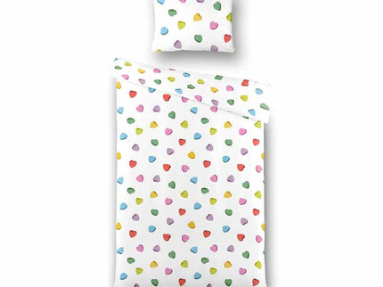 Fresh and Co  Kids Dekbedovertrek Candy Hearts