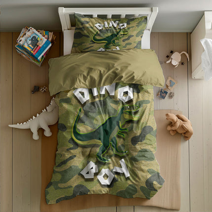 Fresh and Co  Kids Dekbedovertrek Dino Army