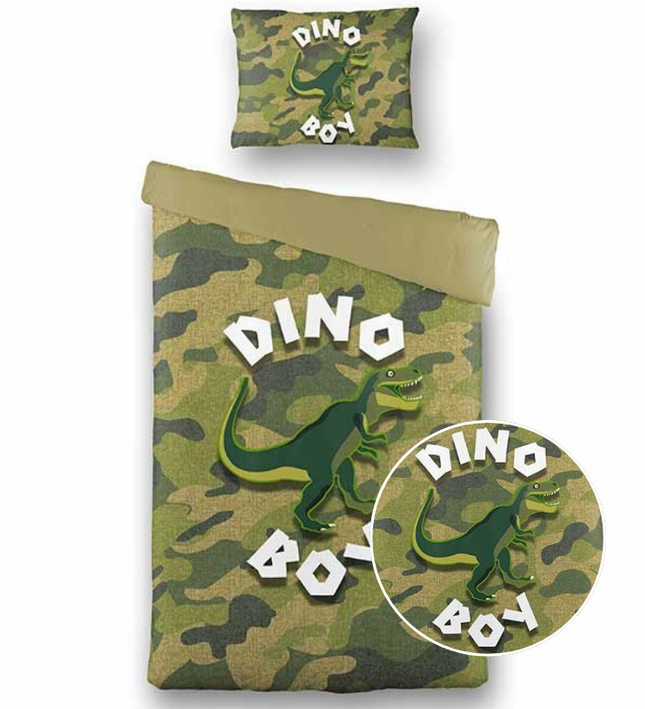 Fresh and Co  Kids Dekbedovertrek Dino Army