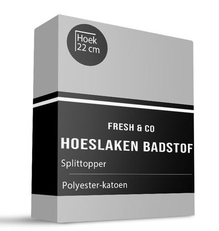Fresh and Co Splittopper Hoeslaken - Badstof