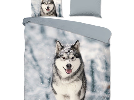 Good Morning Dekbedovertrek Katoen-Flanel - Husky