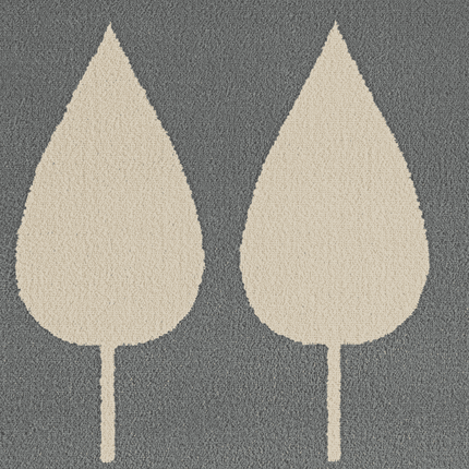 Vloerkleed Kids Lovely Leaves - Grijs