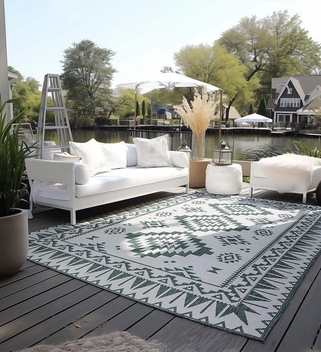 Dubbelzijdig Buitenkleed Elle - Groen