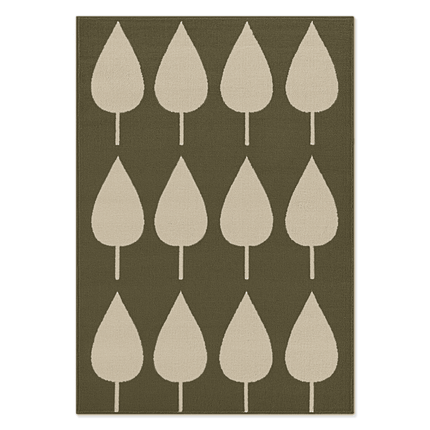 Vloerkleed Kids Lovely Leaves - Groen