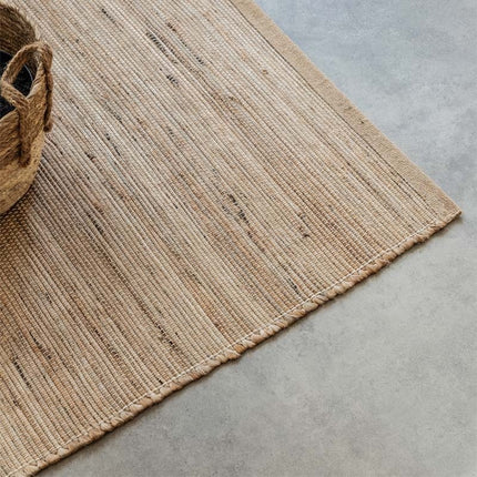Jute Wol Katoen Vloerkleed  - Beige