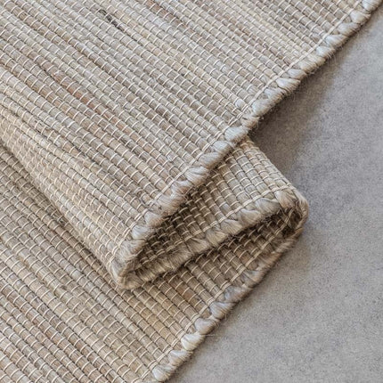 Jute Wol Katoen Vloerkleed  - Grijs / Bruin
