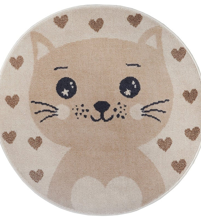Hanse Home Adventures Vloerkleed Kids Kitty Rond - Creme