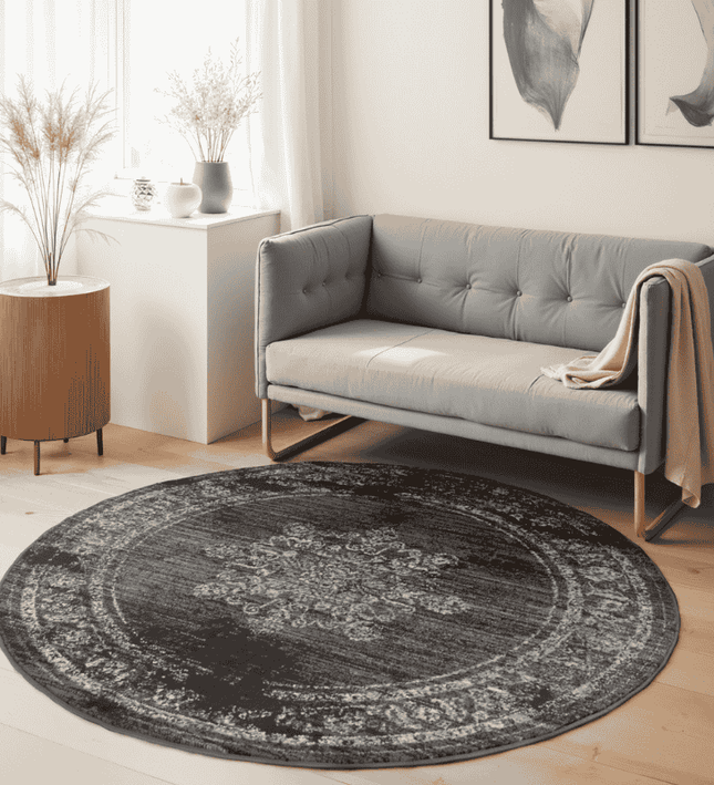Hanse Home Gloria Vloerkleed Lydia Rond - Antraciet
