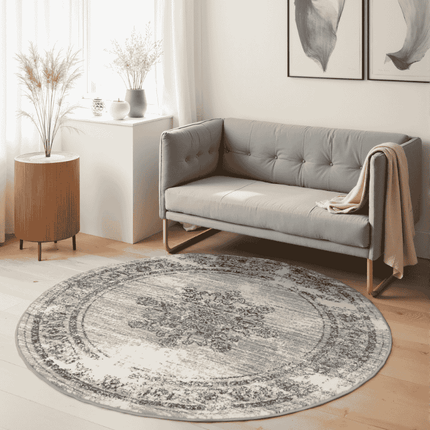 Hanse Home Gloria Vloerkleed Lydia Rond - Lichtgrijs
