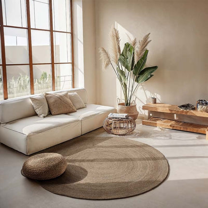 Hanse Home Jute Vloerkleed Geweven - Rond - Bruin