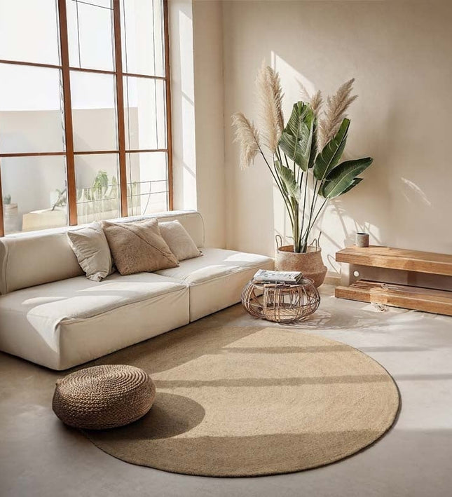 Hanse Home Jute Vloerkleed Geweven - Rond - Crème