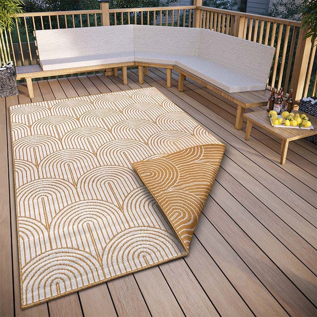 Hanse Home Pangli Dubbelzijdig Buitenkleed Flatweave - Oker
