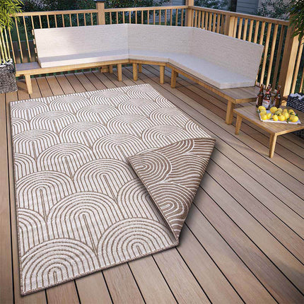 Hanse Home Pangli Dubbelzijdig Buitenkleed Flatweave - Taupe