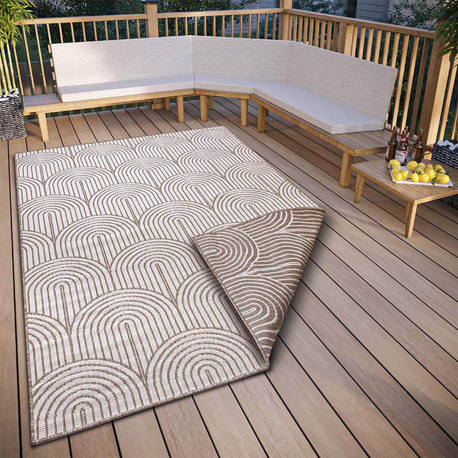 Hanse Home Pangli Dubbelzijdig Buitenkleed Flatweave - Taupe