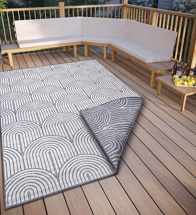 Hanse Home Pangli Dubbelzijdig Buitenkleed Flatweave - Zilver