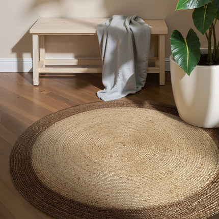 Home Collectie Jute Vloerkleed Jutta  Rond - Bruin