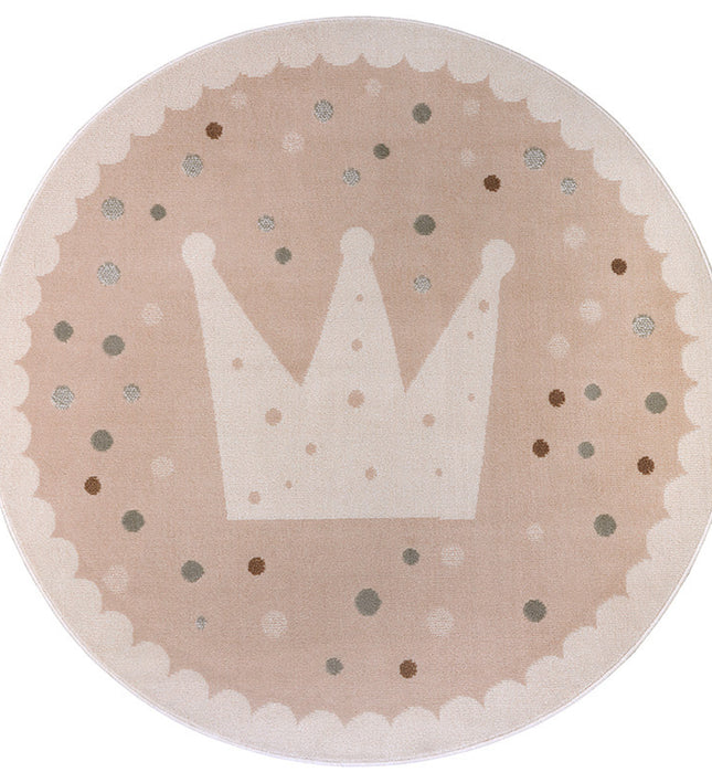 Home Collectie Vloerkleed Kids Crown Rond - Beige
