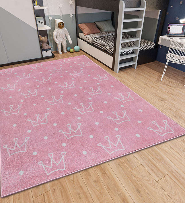 Home Collectie Vloerkleed Kids Crown - Roze