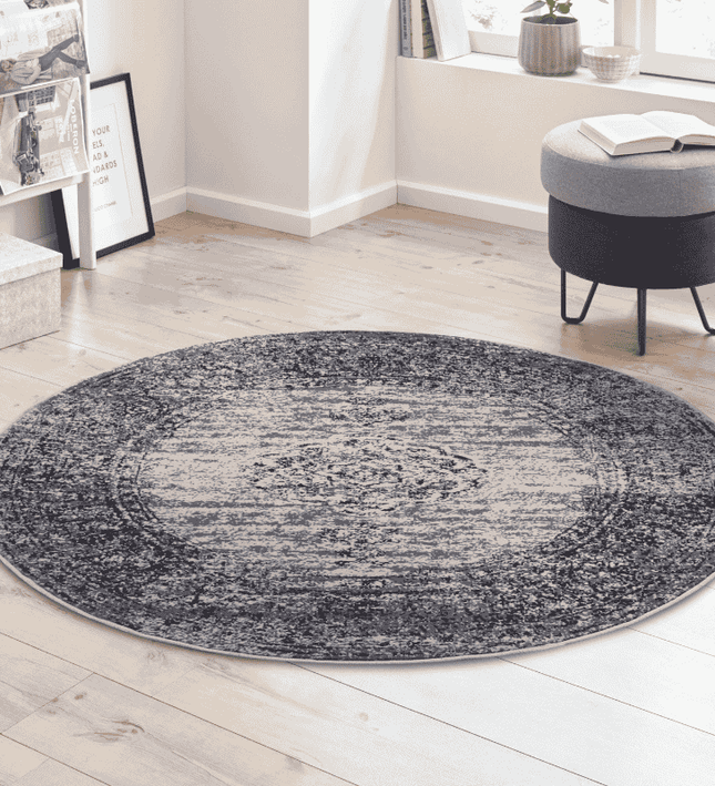 Home Collectie Vloerkleed Méridional Rond - Antraciet