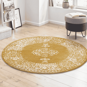 Home Collectie Vloerkleed Méridional Rond - Okergeel