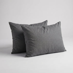 2-PACK Kussenslopen Uni - Donkergrijs