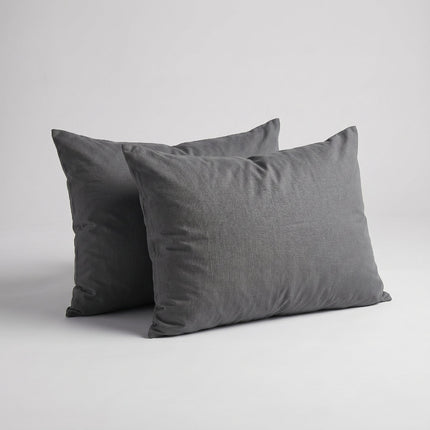 2-PACK Kussenslopen Uni - Donkergrijs