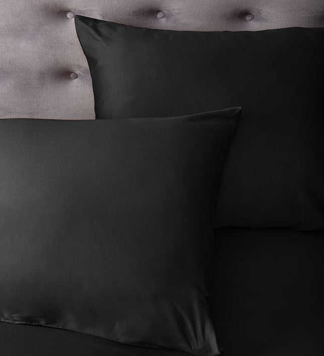 Kussenslopen Satijn Zwart: 2-PACK