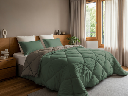 Lazy Dekbed Zonder Overtrek - Groen/Kaki