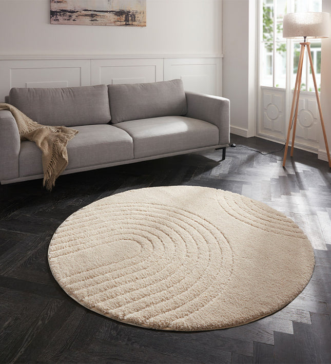 Mint Rugs Vloerkleed Norwalk Rond - Crème