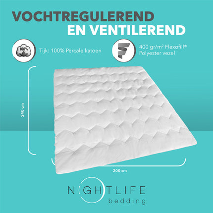 Dekbed Percale Katoen - Comfort - All Season