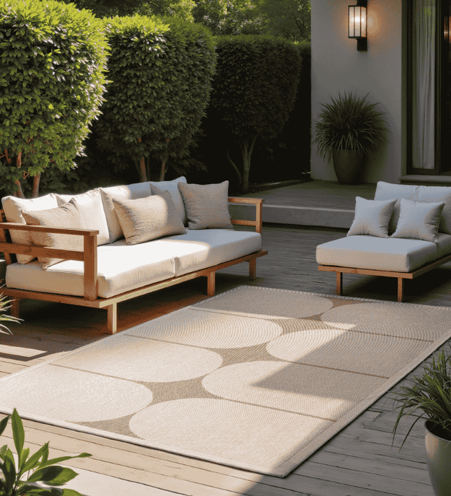 NORTHRUGS Dubbelzijdig Buitenkleed Bowen - Creme / Beige