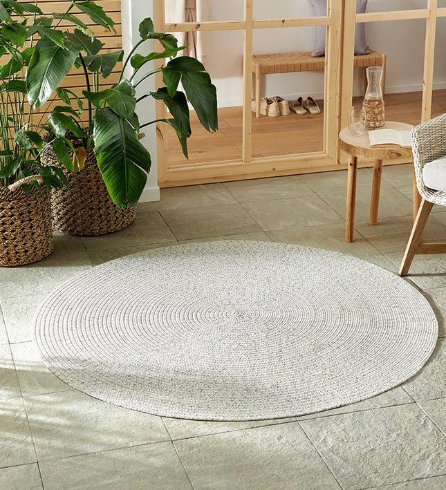 NORTHRUGS Jute Vloerkleed Braids - Rond - Grijs