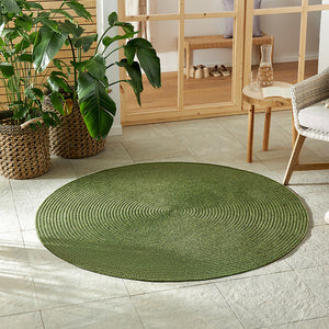NORTHRUGS Jute Vloerkleed Braids - Rond - Groen