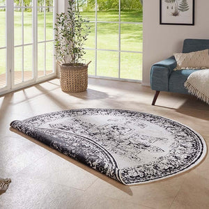 NORTHRUGS Twin Supreme Dubbelzijdig Rond Vloerkleed Borbon - Zwart