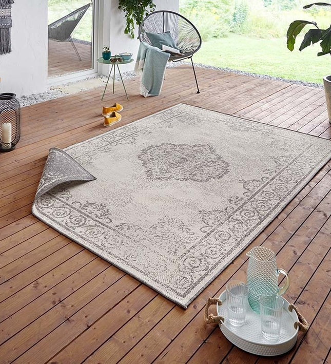 NORTHRUGS Twin Supreme Dubbelzijdig vloerkleed Triomphe - Grijs / Crème