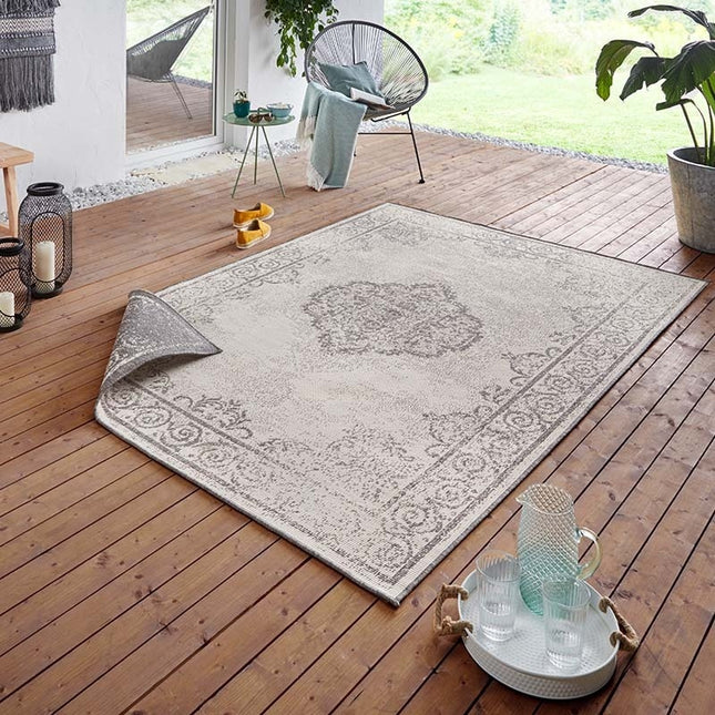 NORTHRUGS Twin Supreme Dubbelzijdig vloerkleed Triomphe - Grijs / Crème