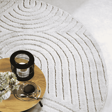 Vloerkleed Panglao Rond - Wit