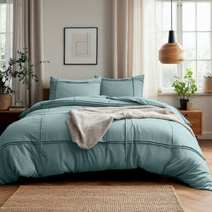 Dekbedovertrek Washed Tufted - Groen