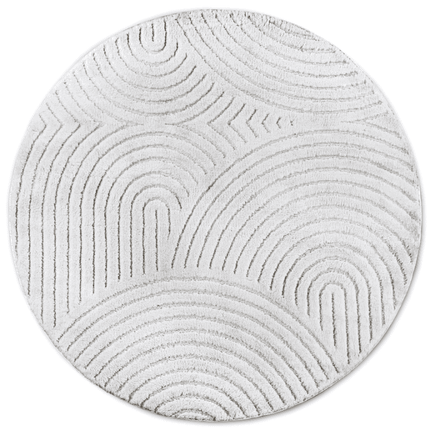 Vloerkleed Panglao Rond - Wit