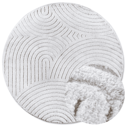 Vloerkleed Panglao Rond - Wit