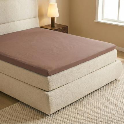 Topper Hoeslaken - Katoen Jersey Stretch - Terra
