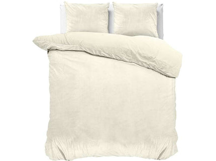 Sleeptime Dekbedovertrek Velvet Uni - Creme