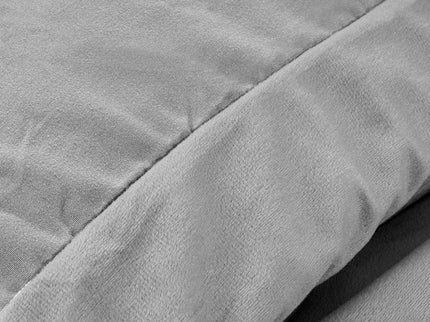 Sleeptime Dekbedovertrek Velvet Uni - Grijs - 140 x 220 cm