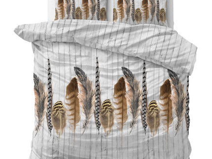 Sleeptime Elegance Dekbedovertrek Urban Feathers - Wit