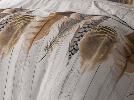 Sleeptime Elegance Dekbedovertrek Urban Feathers - Wit