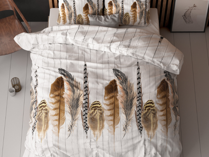 Sleeptime Elegance Dekbedovertrek Urban Feathers - Wit